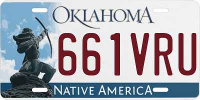 OK license plate 661VRU