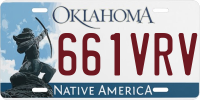 OK license plate 661VRV