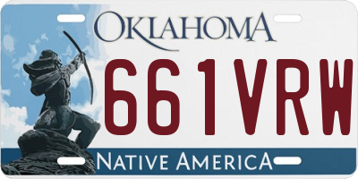 OK license plate 661VRW