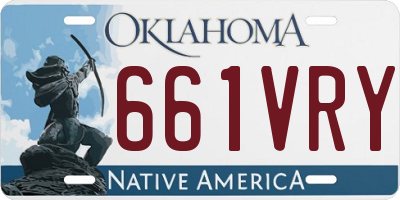 OK license plate 661VRY