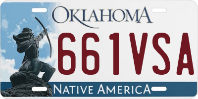 OK license plate 661VSA