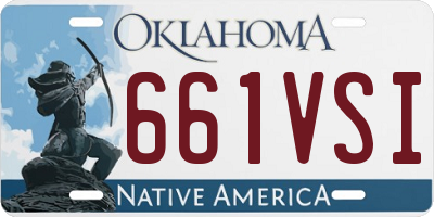 OK license plate 661VSI