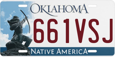 OK license plate 661VSJ