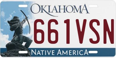 OK license plate 661VSN