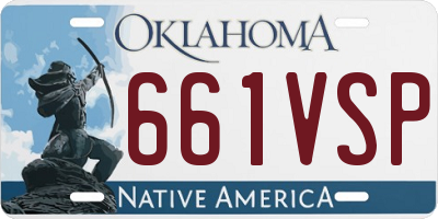 OK license plate 661VSP