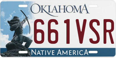OK license plate 661VSR