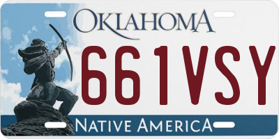 OK license plate 661VSY