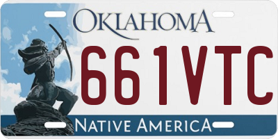 OK license plate 661VTC
