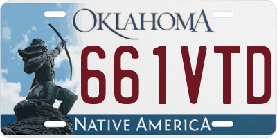 OK license plate 661VTD