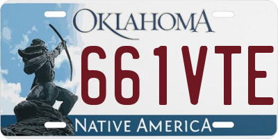 OK license plate 661VTE