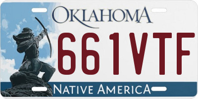 OK license plate 661VTF