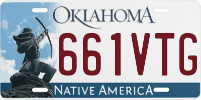 OK license plate 661VTG