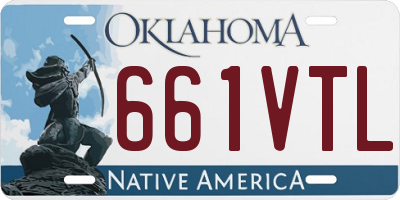 OK license plate 661VTL