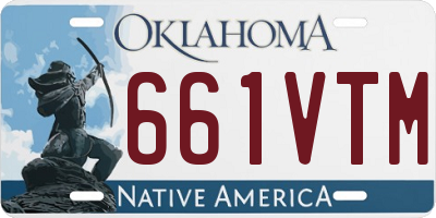 OK license plate 661VTM