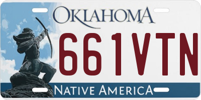 OK license plate 661VTN