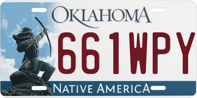 OK license plate 661WPY