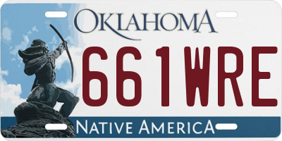 OK license plate 661WRE