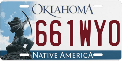 OK license plate 661WYO