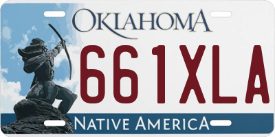 OK license plate 661XLA