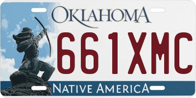 OK license plate 661XMC