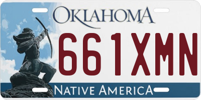 OK license plate 661XMN