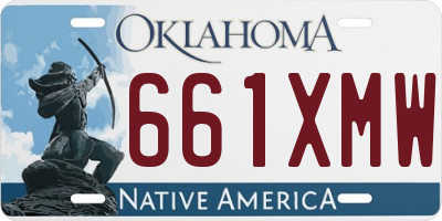 OK license plate 661XMW