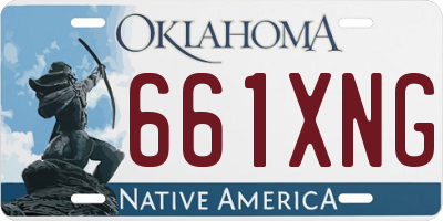 OK license plate 661XNG