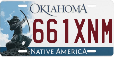 OK license plate 661XNM