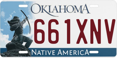 OK license plate 661XNV
