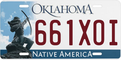 OK license plate 661XOI