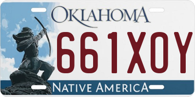 OK license plate 661XOY
