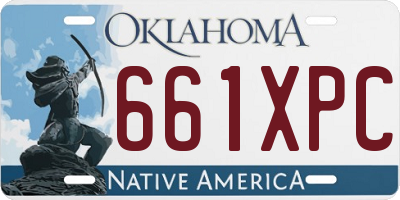 OK license plate 661XPC