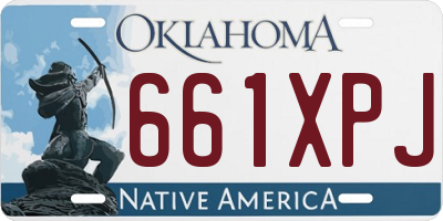 OK license plate 661XPJ