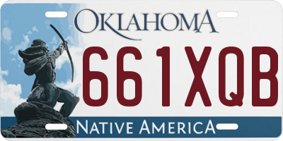 OK license plate 661XQB