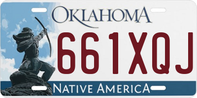 OK license plate 661XQJ