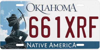 OK license plate 661XRF