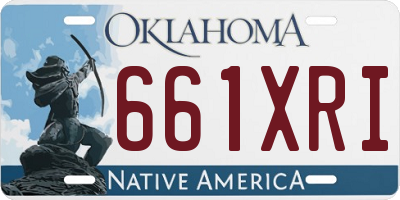 OK license plate 661XRI