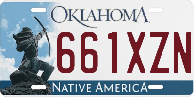 OK license plate 661XZN