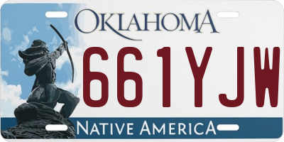 OK license plate 661YJW