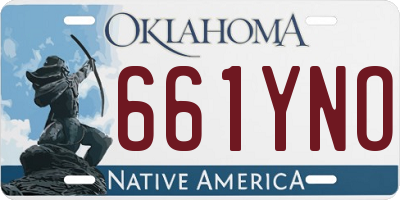 OK license plate 661YNO