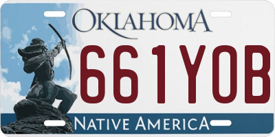 OK license plate 661YOB
