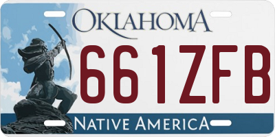 OK license plate 661ZFB
