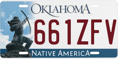 OK license plate 661ZFV