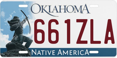 OK license plate 661ZLA