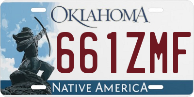 OK license plate 661ZMF