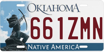 OK license plate 661ZMN