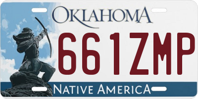 OK license plate 661ZMP