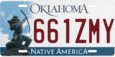 OK license plate 661ZMY