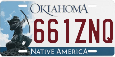 OK license plate 661ZNQ