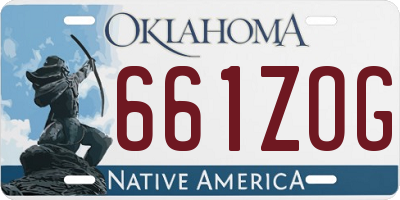 OK license plate 661ZOG